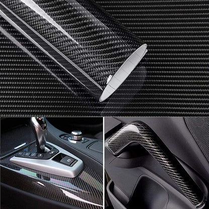 6D Carbonfolie Schwarz 150x30cm – Auto & Motorrad Schutzfolie