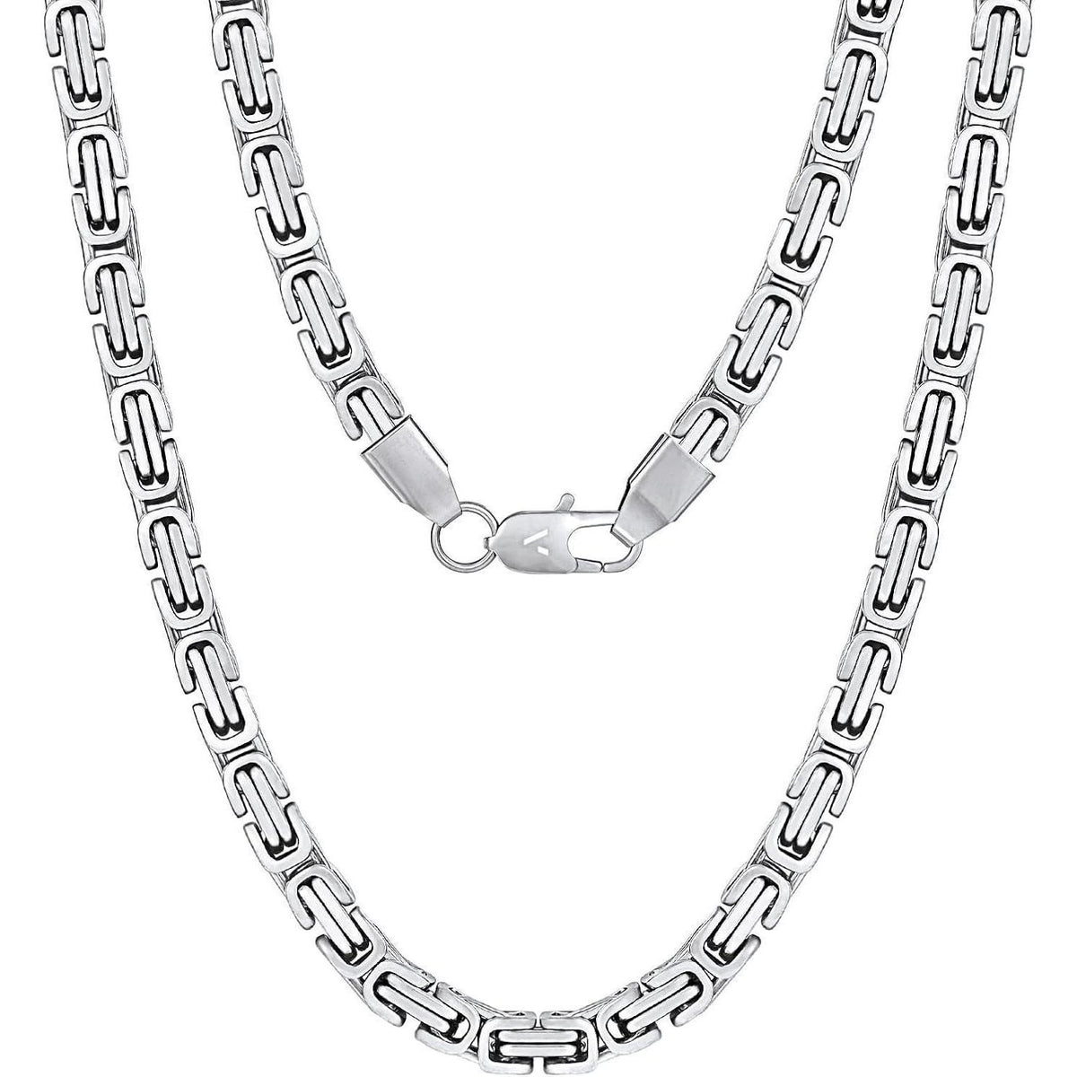 Königskette 4/6mm 18K Gold beschichtet Edelstahl Herren Damen
