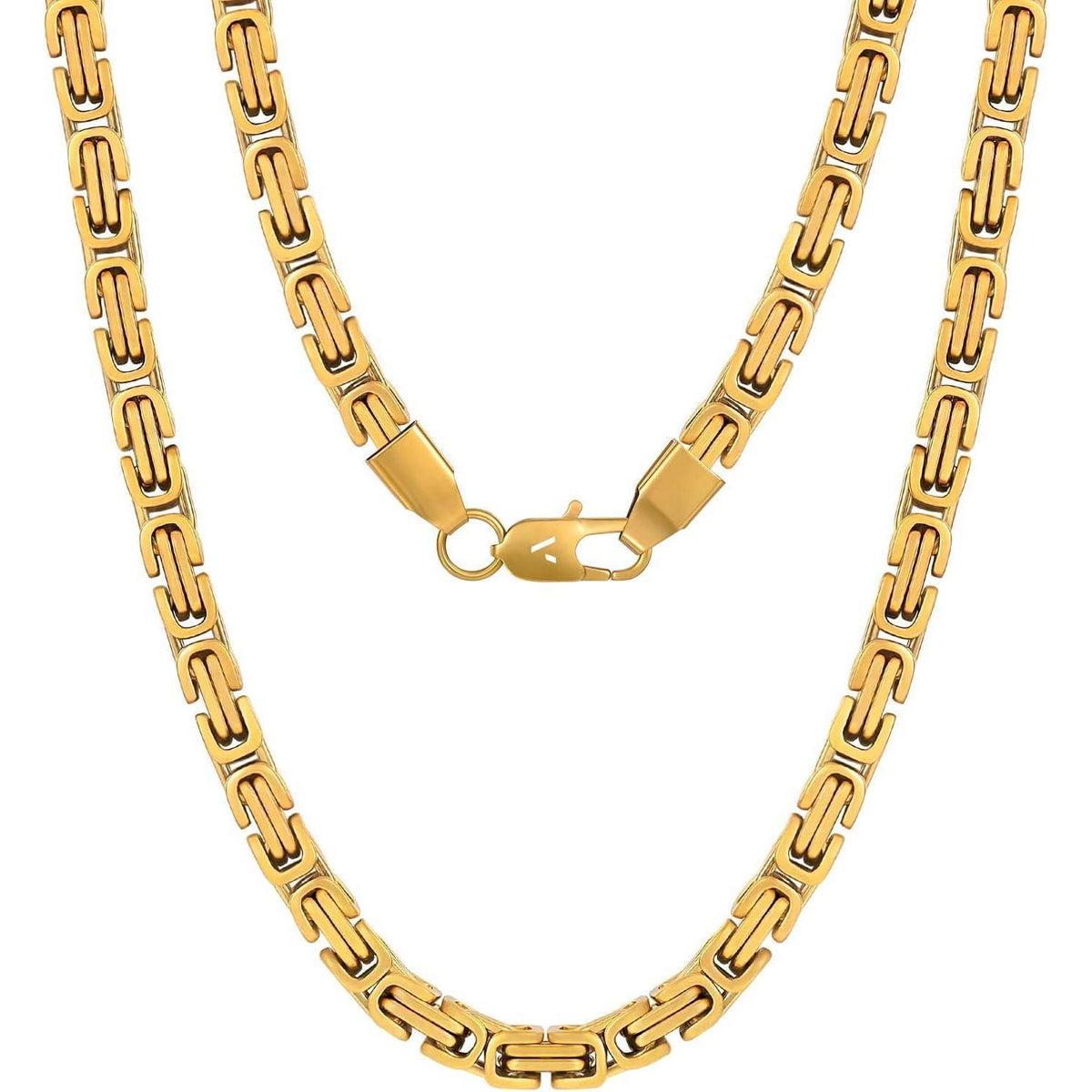 Königskette 4/6mm 18K Gold beschichtet Edelstahl