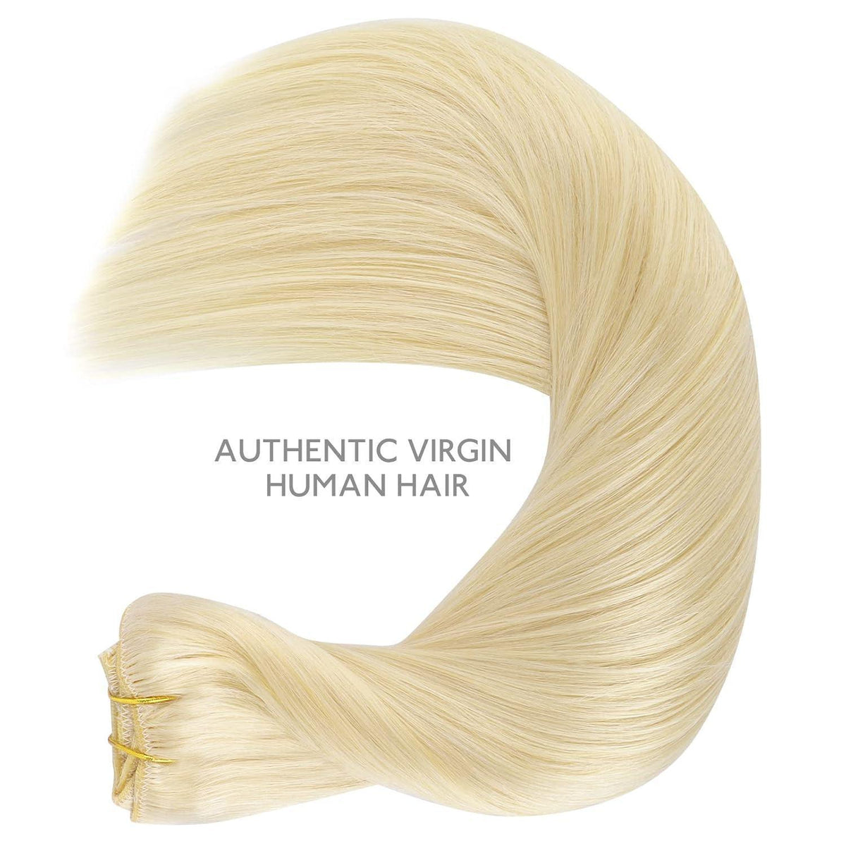 Clip in Echthaarverlängerung 60cm Bleichblond #613R