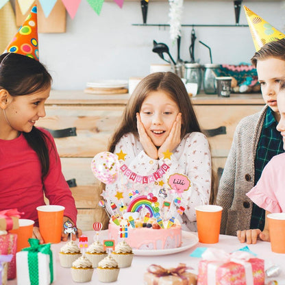 Tortendeko Mädchen Einschulung Rosa Schulanfang Kuchen Deko Zuckertüte ABC Muffin Topper