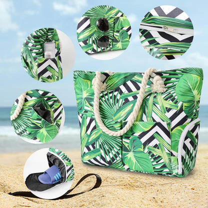 XXL Strandtasche mit Schuhfach, wasserdicht, 30L