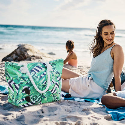 XXL Strandtasche mit Schuhfach, wasserdicht, 30L