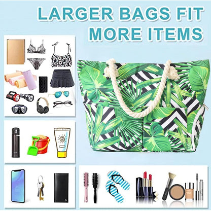 XXL Strandtasche mit Schuhfach, wasserdicht, 30L