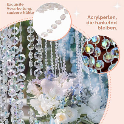 Kristallperlen Girlande 30m – Hochzeit, Party & DIY Deko