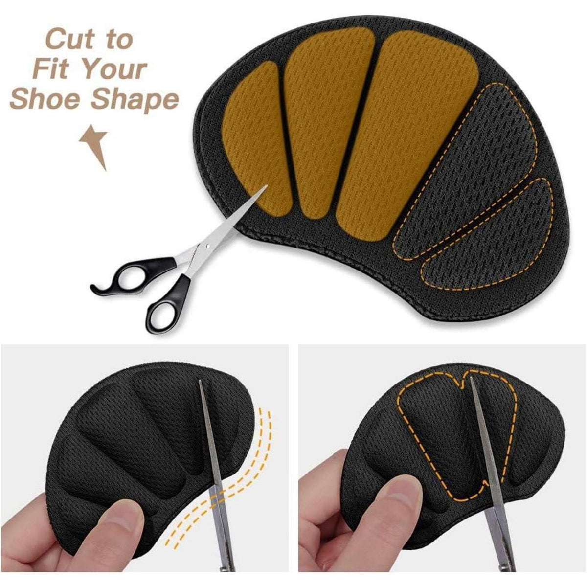 Sneaker Fersen Reparatur Patches, 3 Paar, Schwarz