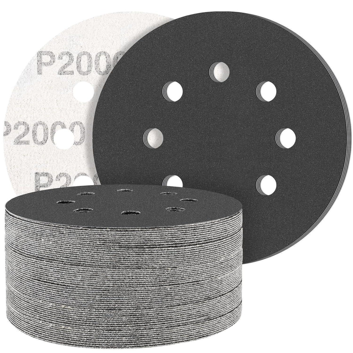 Schleifpapier 125mm Klett 2000 Körnung, 50 Stück, Nass & Trocken
