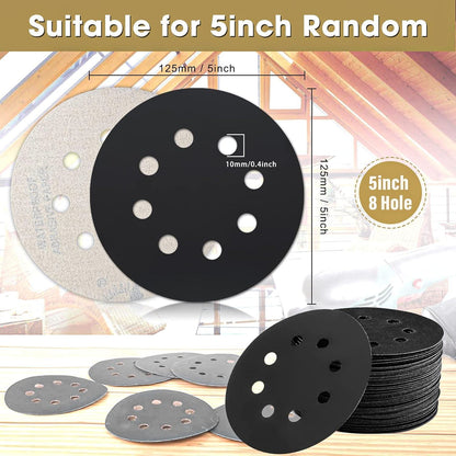 Schleifpapier 125mm Klett 2000 Körnung, 50 Stück, Nass & Trocken