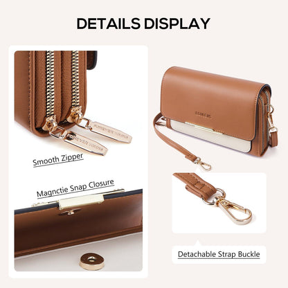 Kleine Handy Umhängetasche PU Leder Damen Crossbody Schultertasche