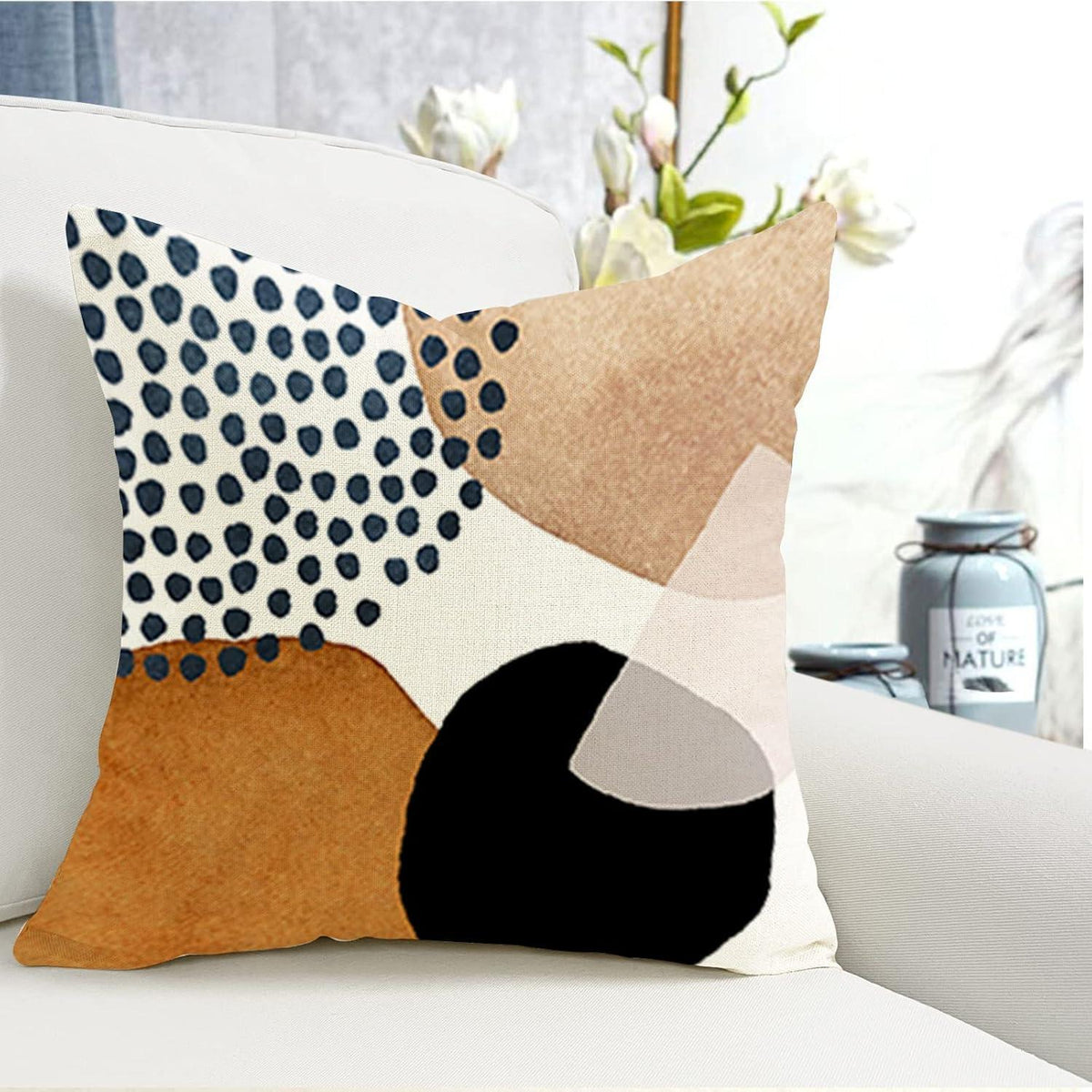 4er Set Kissenbezüge 40x40 Leinen – Modernes Boho Design