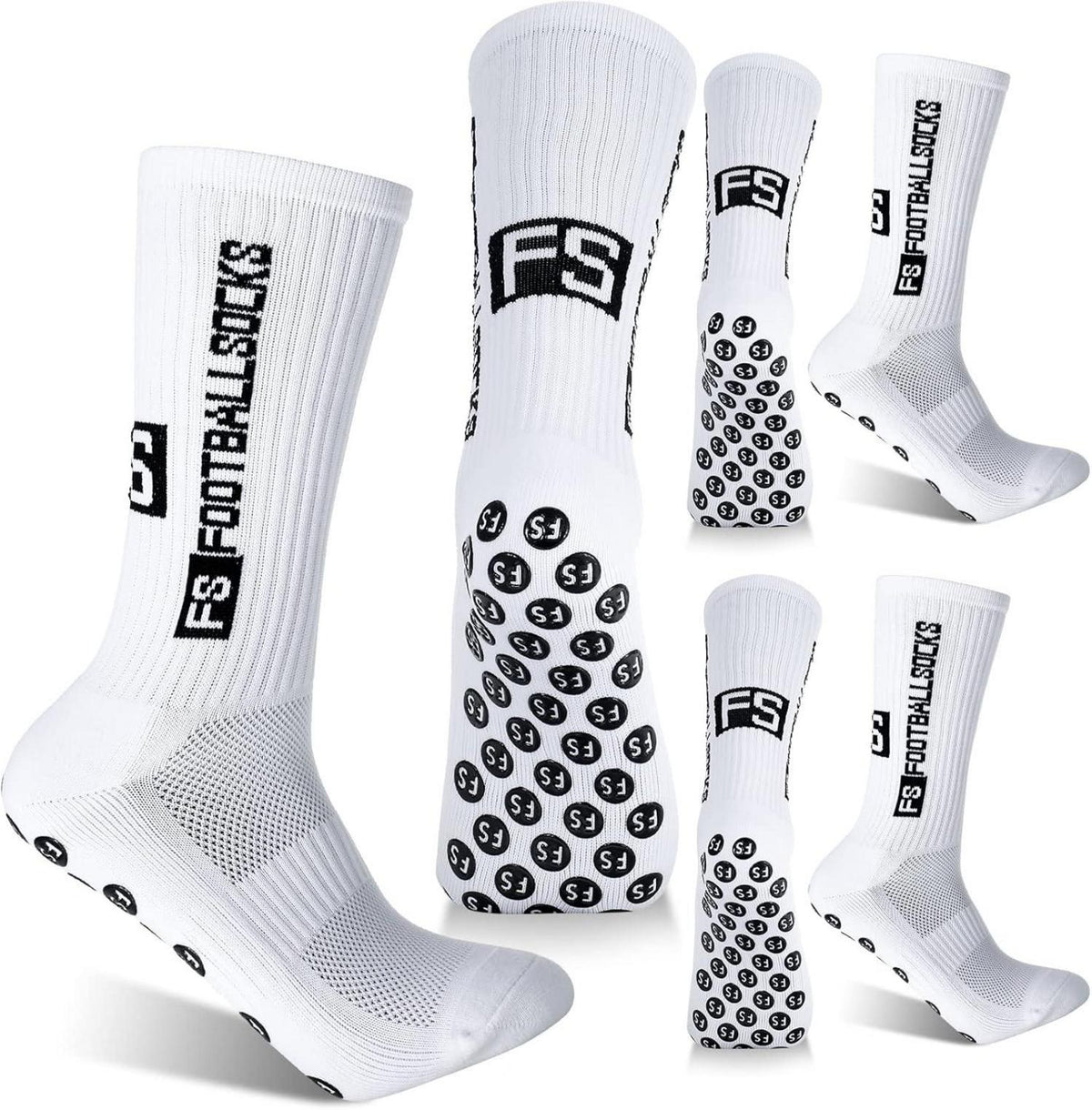 2er Pack Herren Fußballsocken Anti-Rutsch Sportsocken Laufen Basketball