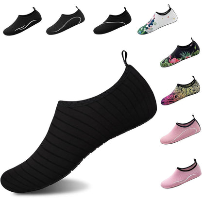 Wasserschuhe Damen Herren Schnelltrocknend Anti-Rutsch Schwarz Gr.36-46