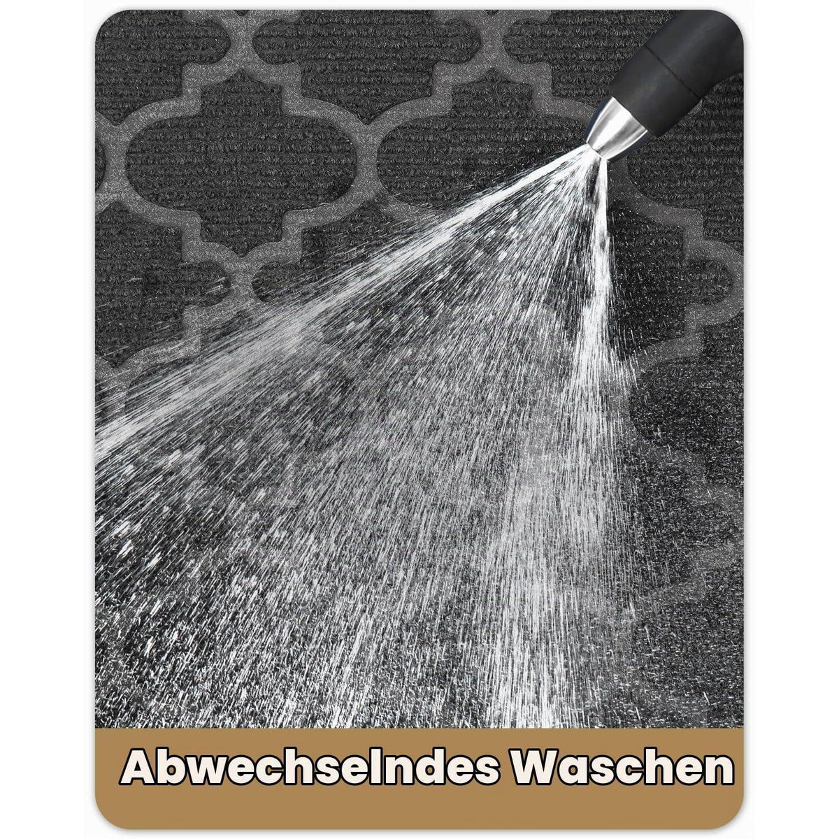 Fußmatte Grau 120x180 cm - Rutschfest & Schmutzfangend