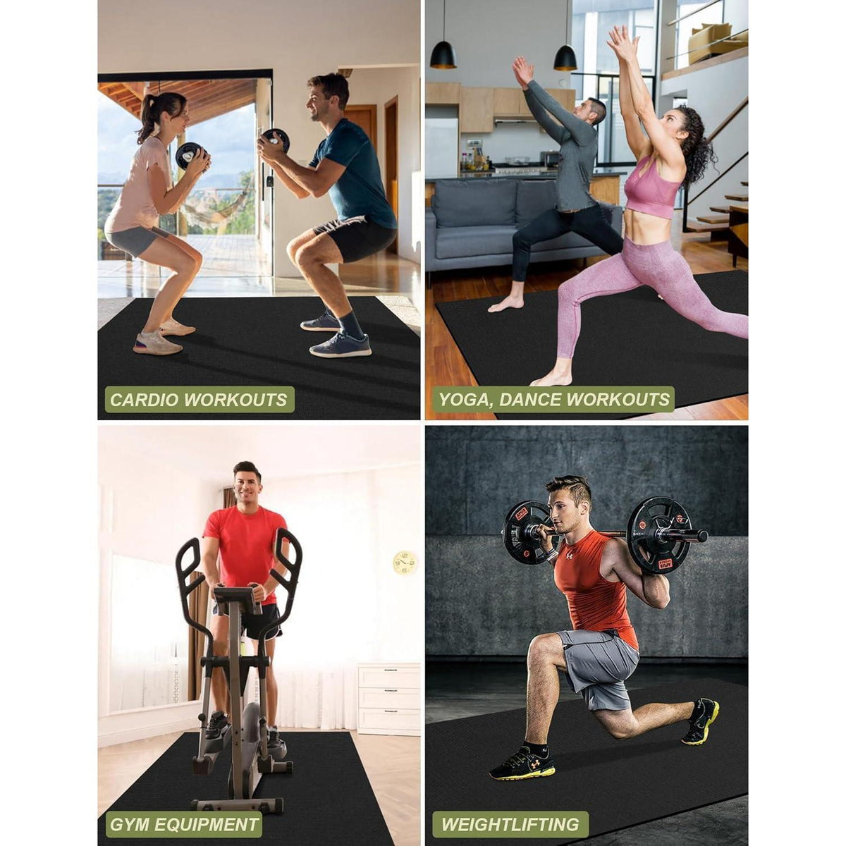 Fitnessmatte rutschfest extra groß 243x152cm PVC