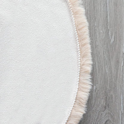 Flauschiger Fellteppich Beige 120x180 cm - Weicher Wohnzimmer Teppich