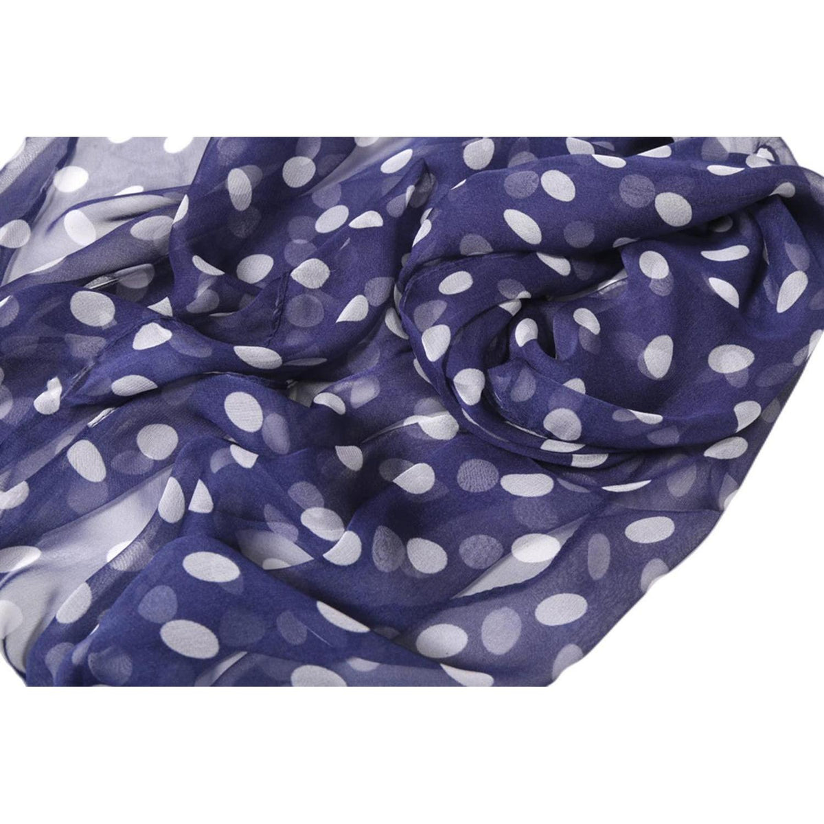 Chiffon Schal mit Punkten, Seidentuch für Damen