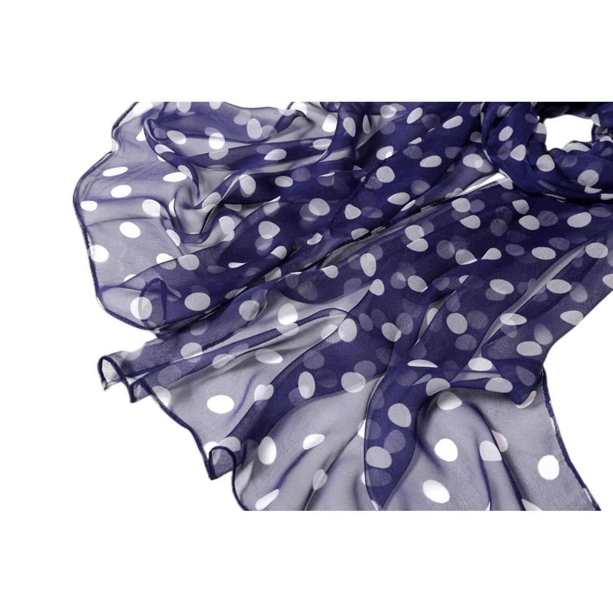 Chiffon Schal mit Punkten, Seidentuch für Damen