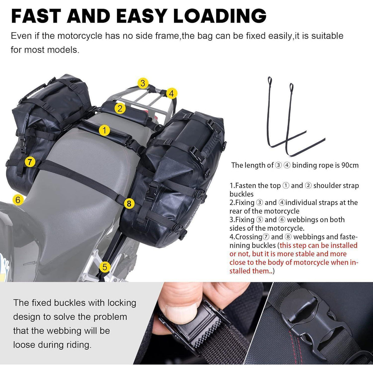 Wasserdichte Motorrad Satteltaschen (2x18L) – Seitentaschen für Abenteuer & Straße