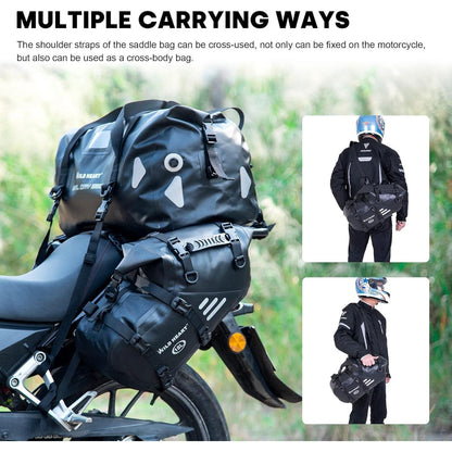 Wasserdichte Motorrad Satteltaschen (2x18L) – Seitentaschen für Abenteuer & Straße