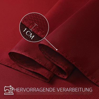 Rote Tischdecke geometrisch 150x210 cm – Jacquard & Flüssigkeitssicher