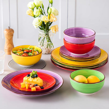 Dessertteller Set 6tlg Ø21cm Steingut mikrowellengeeignet