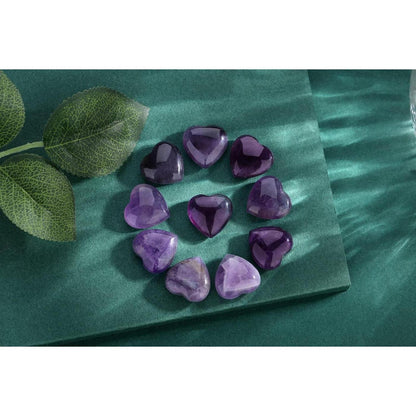 Amethyst Herz Heilkristalle Set für Liebe & Wohlbefinden