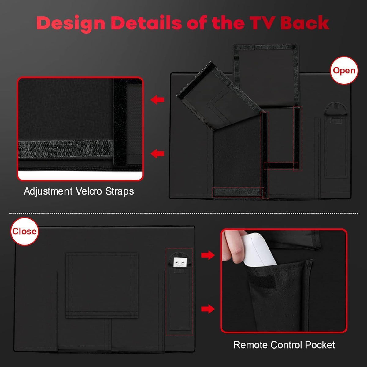 Outdoor TV Abdeckung 52-55 Zoll – Wasserdicht & UV-Beständig
