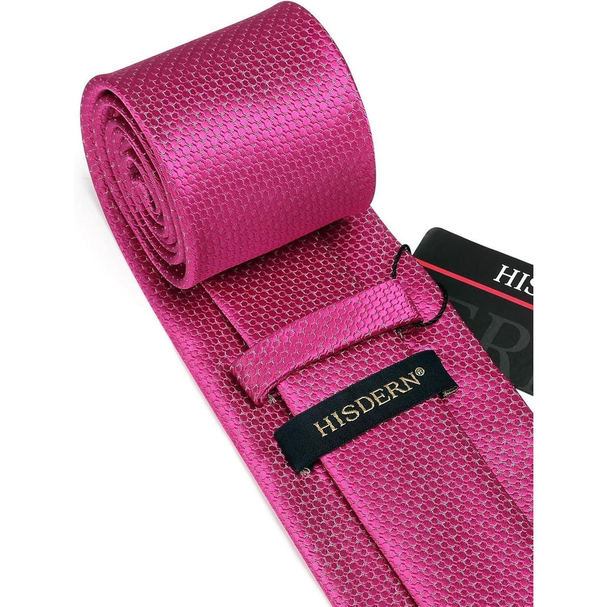 Herren Krawatten-Set mit Einstecktuch, Rosa