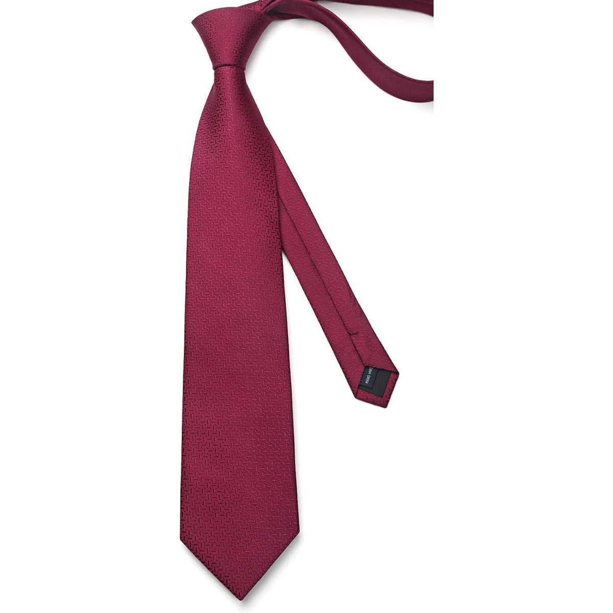 Krawatten- und Einstecktuch-Set Herren Burgund 8,5cm