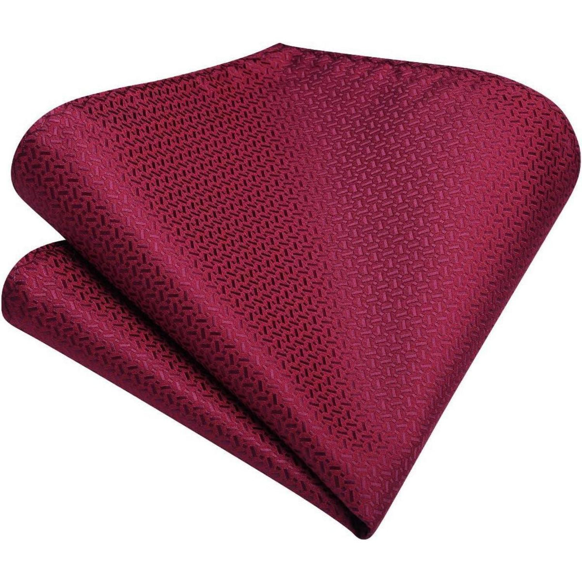 Krawatten- und Einstecktuch-Set Herren Burgund 8,5cm