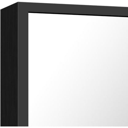 Ganzkörperspiegel 161x52cm Standspiegel mit Aluminiumrahmen Schwarz
