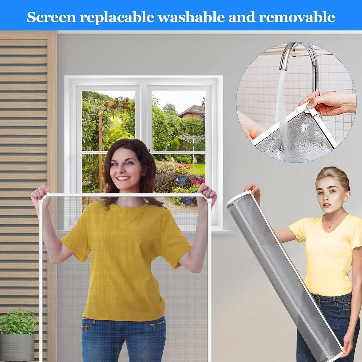 Magnetisches Fliegengitter Fenster 130x150cm – DIY & Verstellbar