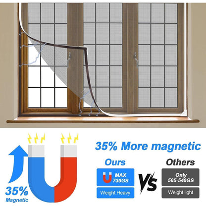 Magnetisches Fliegengitter Fenster 130x150cm – DIY & Verstellbar