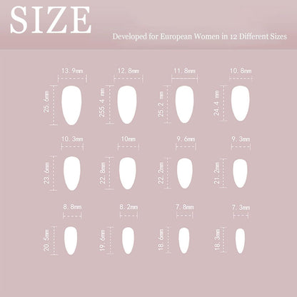 24 Stück Nude Gradient Stiletto Nägel Aufkleben Ballerina Press on Nägel