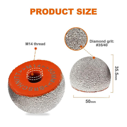 Diamant Schleifbohrer 50mm M14 für Winkelschleifer (2 Stück)