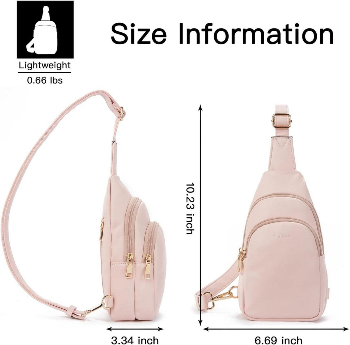 Telena Damen Crossbody PU Leder Brusttasche Gelb ranchtaspnar
