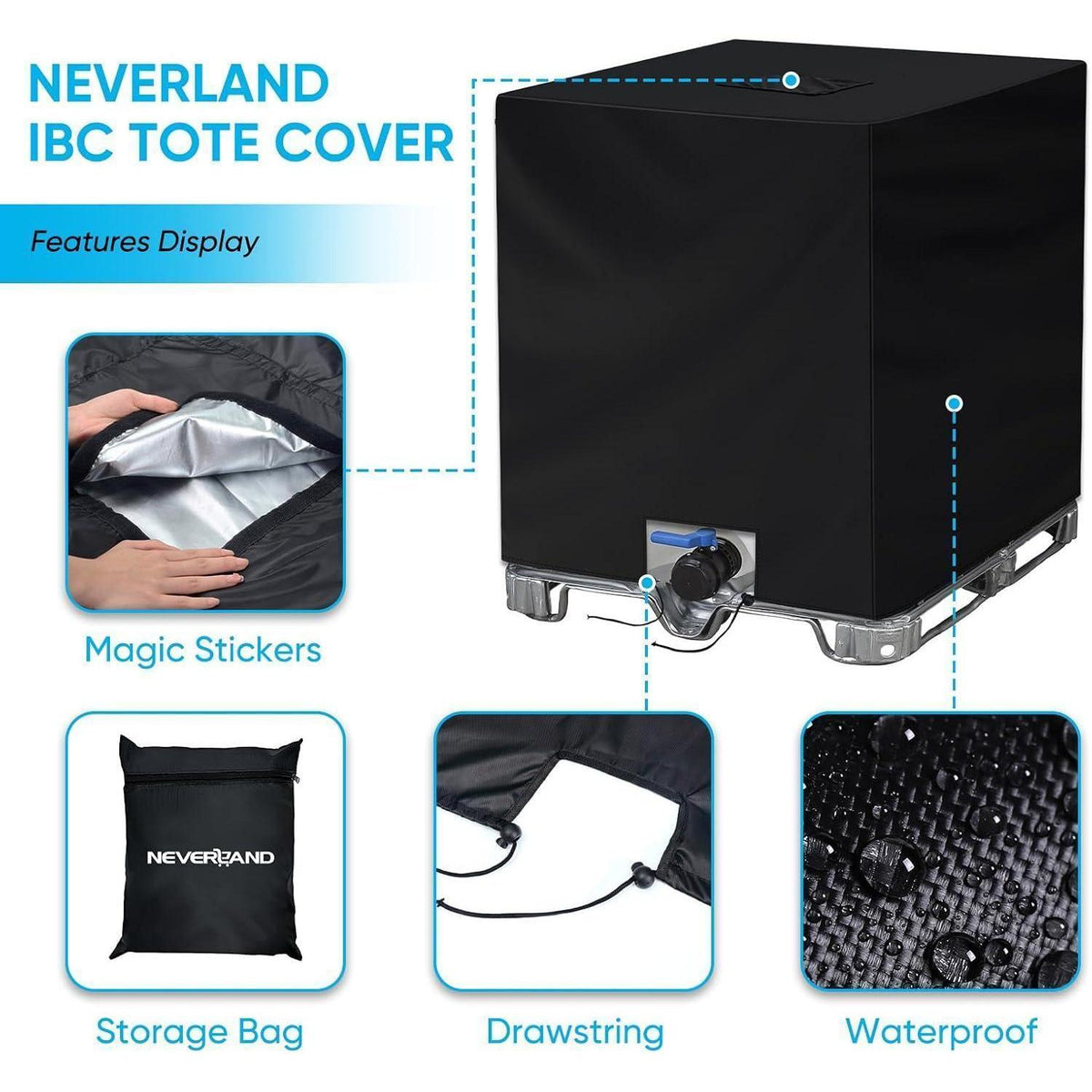 IBC Tankabdeckung 1000L – Wasserdicht & Algenfrei