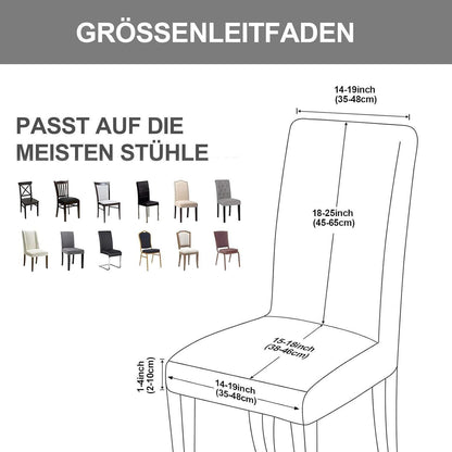 Stretch Stuhlhussen 6er Set – Beige | Abnehmbar & Waschbar