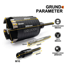 Diamant-Dosensenker 68mm mit Zentrierbohrer für Mauerwerk & Beton