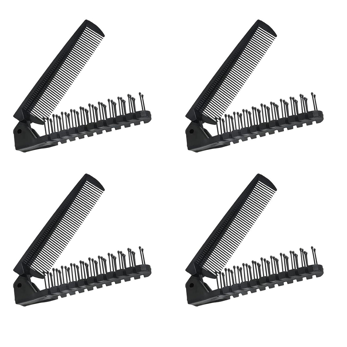 Faltbarer Klappkamm Bartkamm Nylonkamm Haarbürste 2-in-1-Design