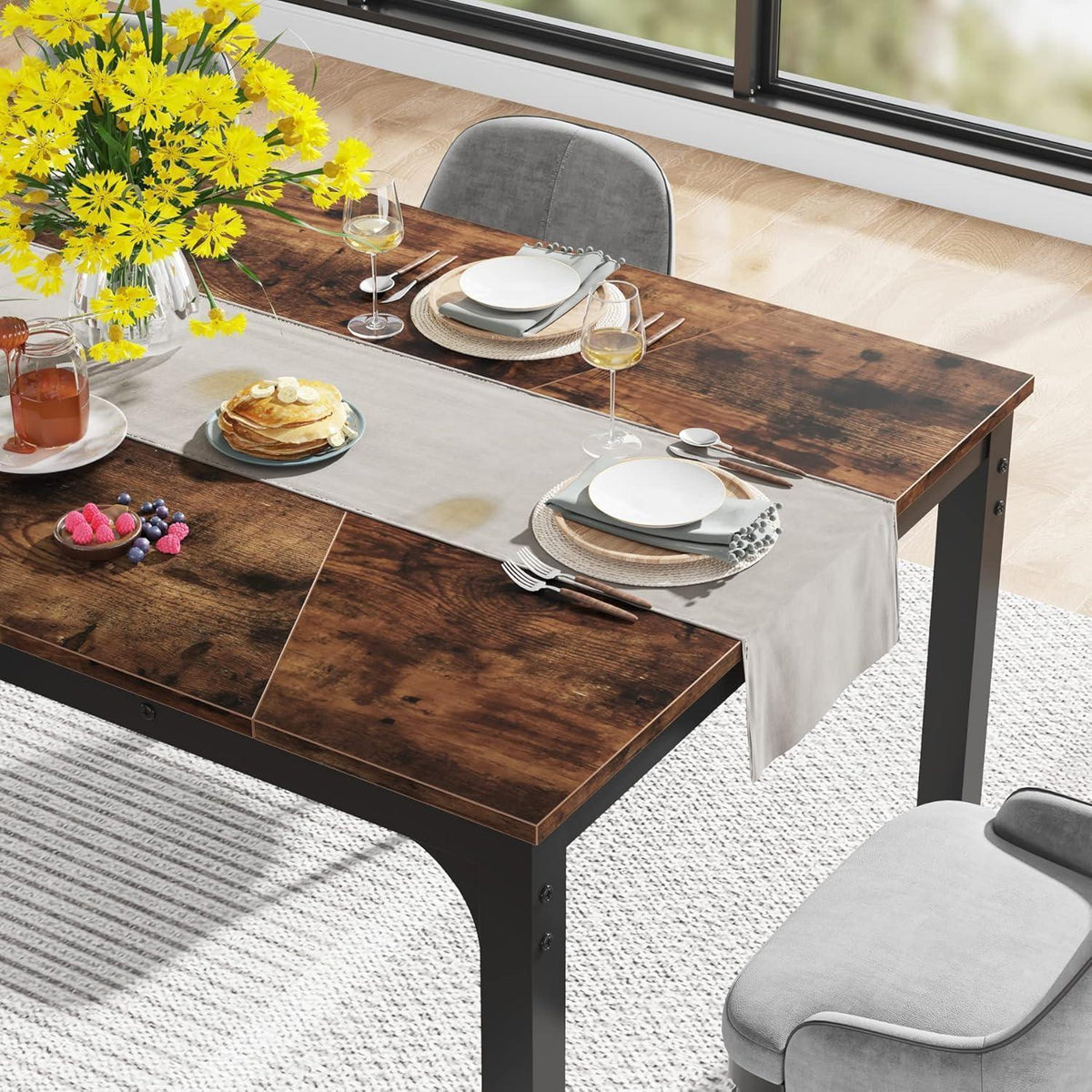 Industrietisch 180x90cm – Esstisch für 6-8 Personen
