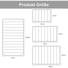 Memory Foam Badteppich blau, 61 x 120 cm – Rutschfest & Saugfähig