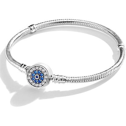 Schlangen Gliederarmband 925 Sterling Silber mit Kugelverschluss, Damen Charm Armband