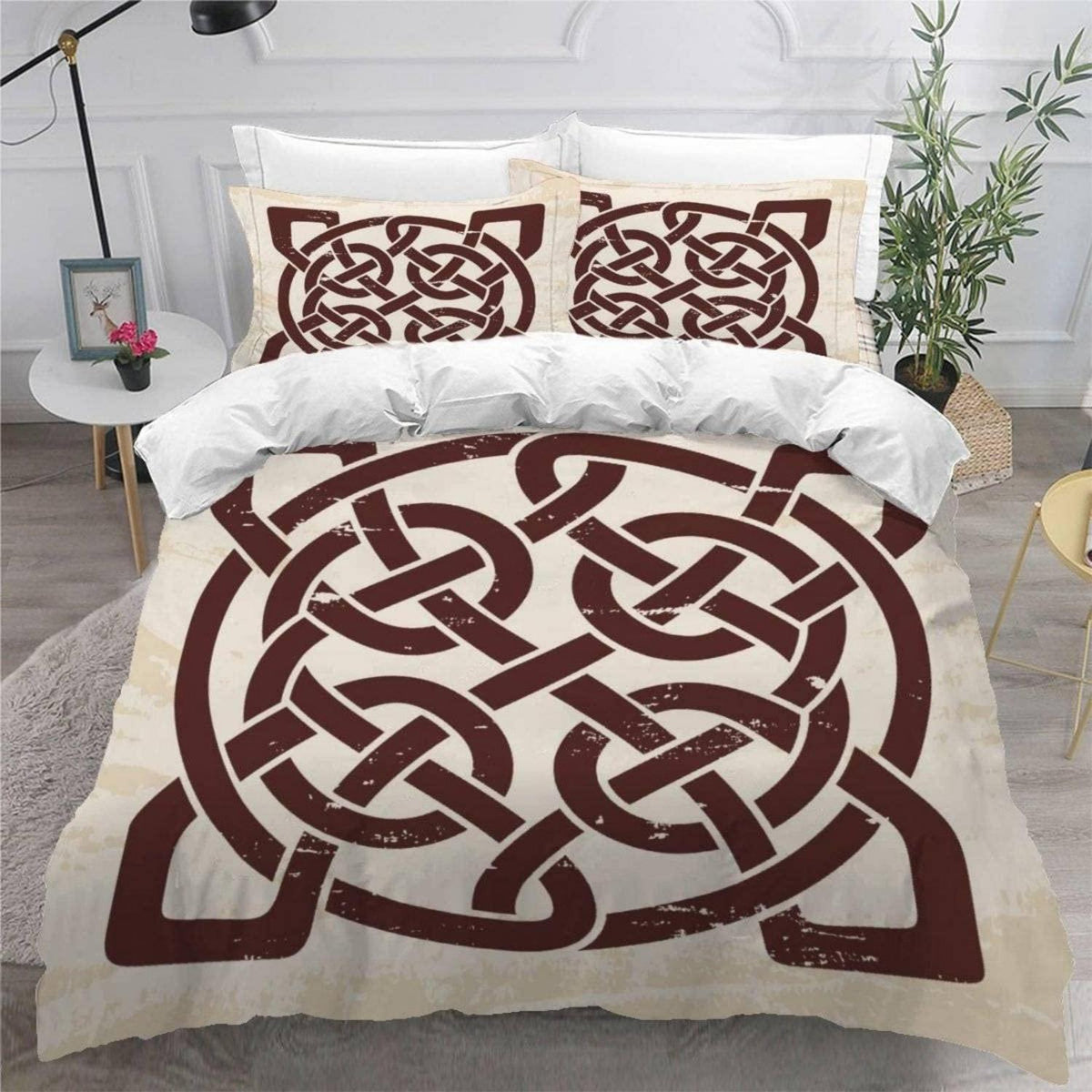 Wikinger Bettwäsche Set 135x200 cm - 4-teilig mit Kissenbezügen