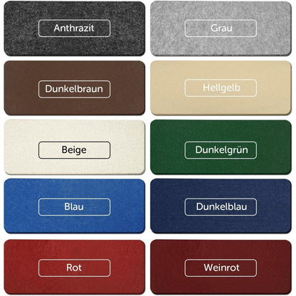 Filz Tischsets 18er Set Abwaschbar Hitzebeständig Burgunderrot