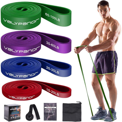 Widerstandsbänder 4er Set 2m Fitnessbänder für Muskelaufbau