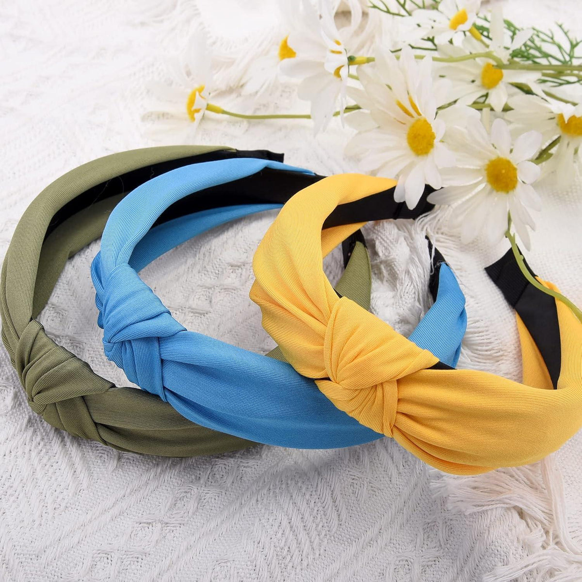 SIQUK Damen Haarreifen Knoten Stirnband 12 Farben Set