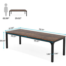 Doppelter Schreibtisch 200x70cm – Rustikaler Computertisch für Home Office