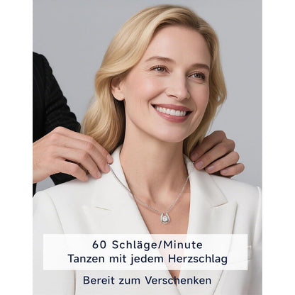 Moissanit Tanz Halskette Damen Silber 925 Hufeisen Glücksbringer Geschenk