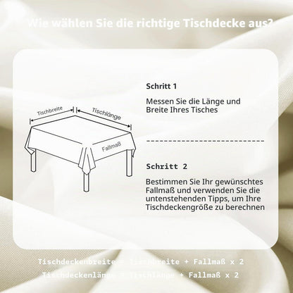 Wasserdichte Champagner Tischdecke 90x90 cm – Abwaschbar & Fleckgeschützt